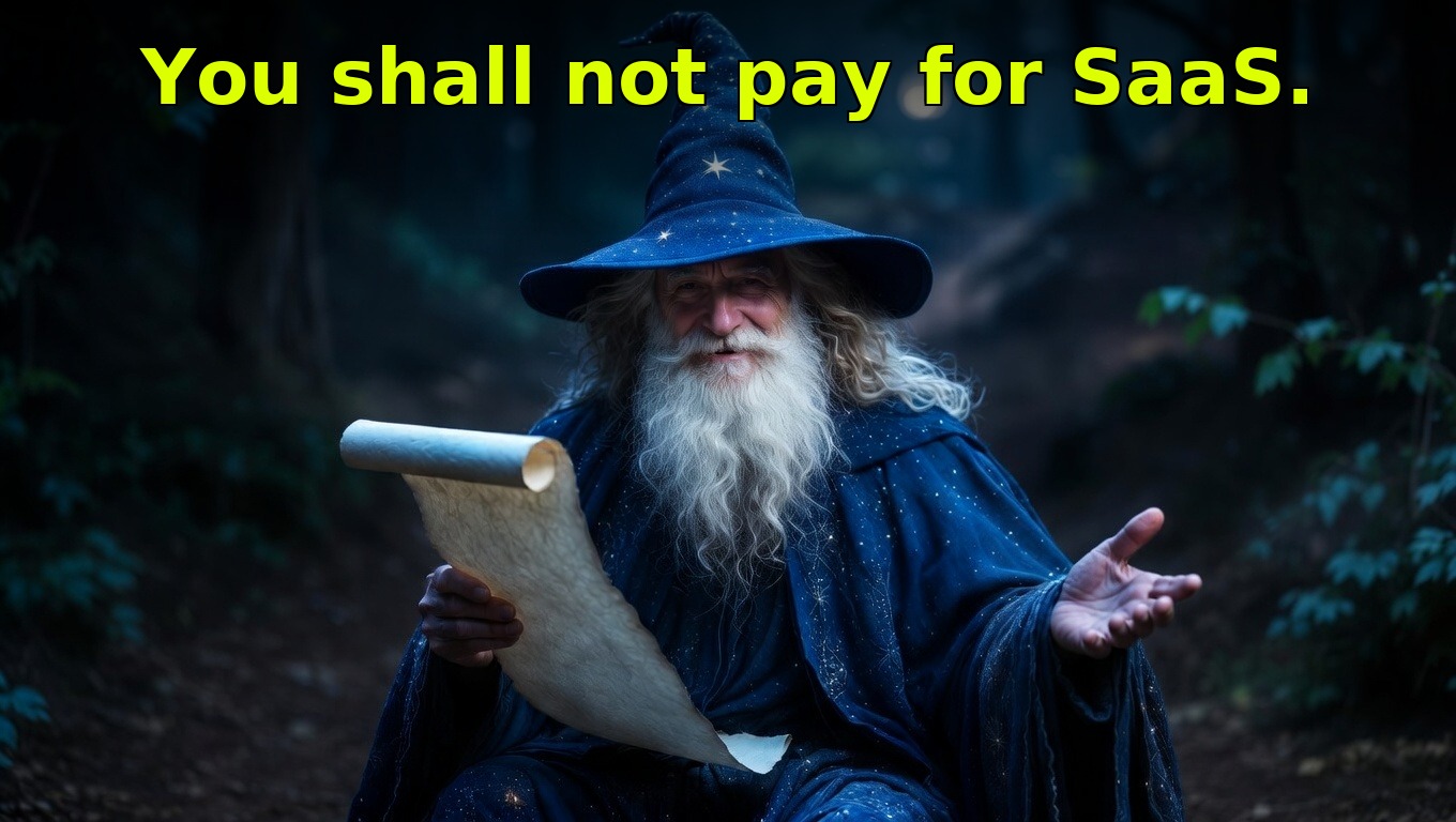 You shall not pay for SaaS.